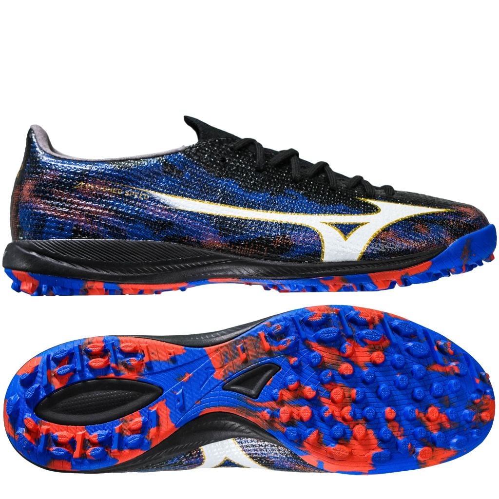 Giày đá bóng cỏ nhân tạo Mizuno Alpha III Elite TF Teaser - Pulse Black/Ancient Water/White P1GD266201