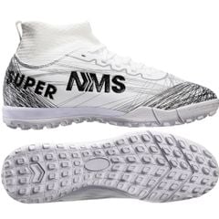Giày đá bóng cỏ nhân tạo NMS SUPER SPIDER 2.0 TF - White/Silver/Black SUSPI2100