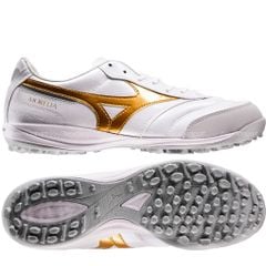 Giày đá bóng cỏ nhân tạo Mizuno Morelia Sala Pro AS TF - White/Gold Q1GB261350