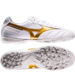 Giày đá bóng cỏ nhân tạo Mizuno Morelia II Club AS TF - White/Gold P1GD260850