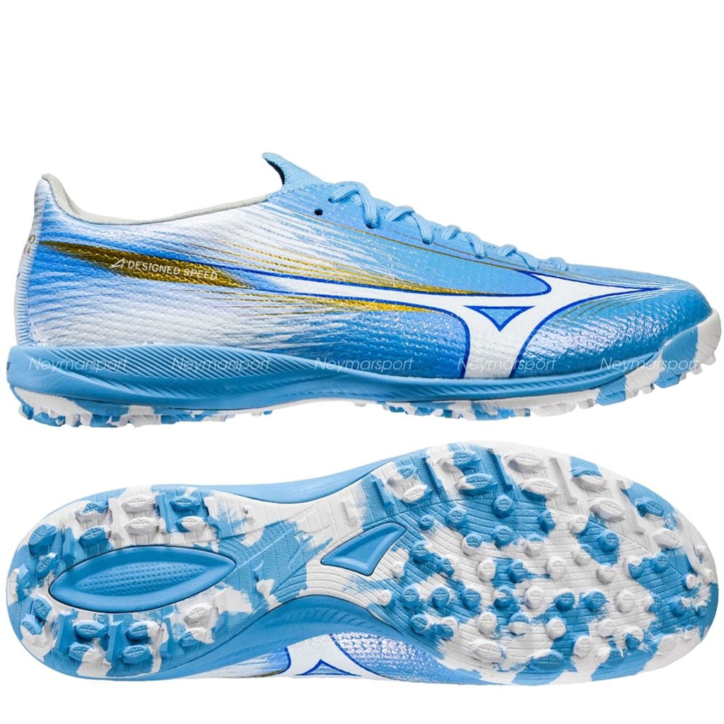 Giày đá bóng cỏ nhân tạo Mizuno Alpha III Elite AS TF Unity Sky - Blue/White P1GD266225