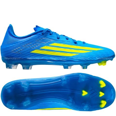 Giày đá bóng cỏ tự nhiên Adidas F50 League FG Ice Cold Precision - Lucid Ray Blue/Solar Yellow JR8992