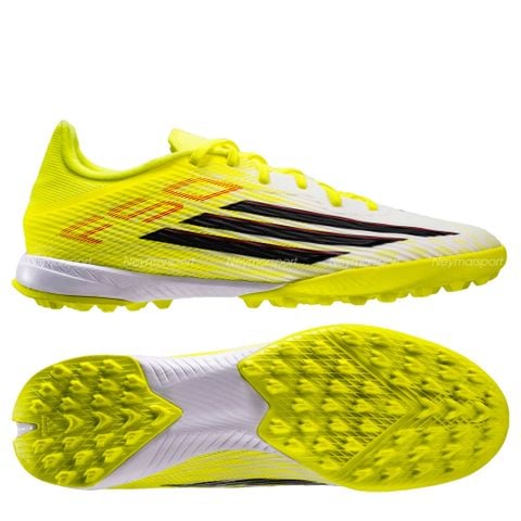 Giày đá bóng cỏ nhân tạo adidas F50 League TF Kids Born For Goals - Core Black/Iron Metallic/Lucid Lemon JR9018