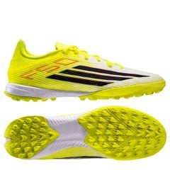 Giày đá bóng cỏ nhân tạo adidas F50 League TF Kids Born For Goals - Core Black/Iron Metallic/Lucid Lemon JR9018