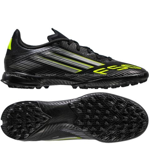 Giày đá bóng cỏ nhân tạo Adidas F50 League TF Black Pack - Black/Neon JH7725