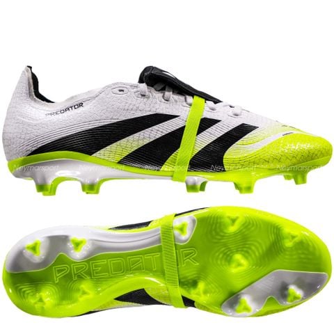 Giày đá bóng cỏ tự nhiên adidas Predator League Fold-over Tongue FG/AG Radiant Blaze - Footwear White/Core Black/Lucid Lemon JI1111