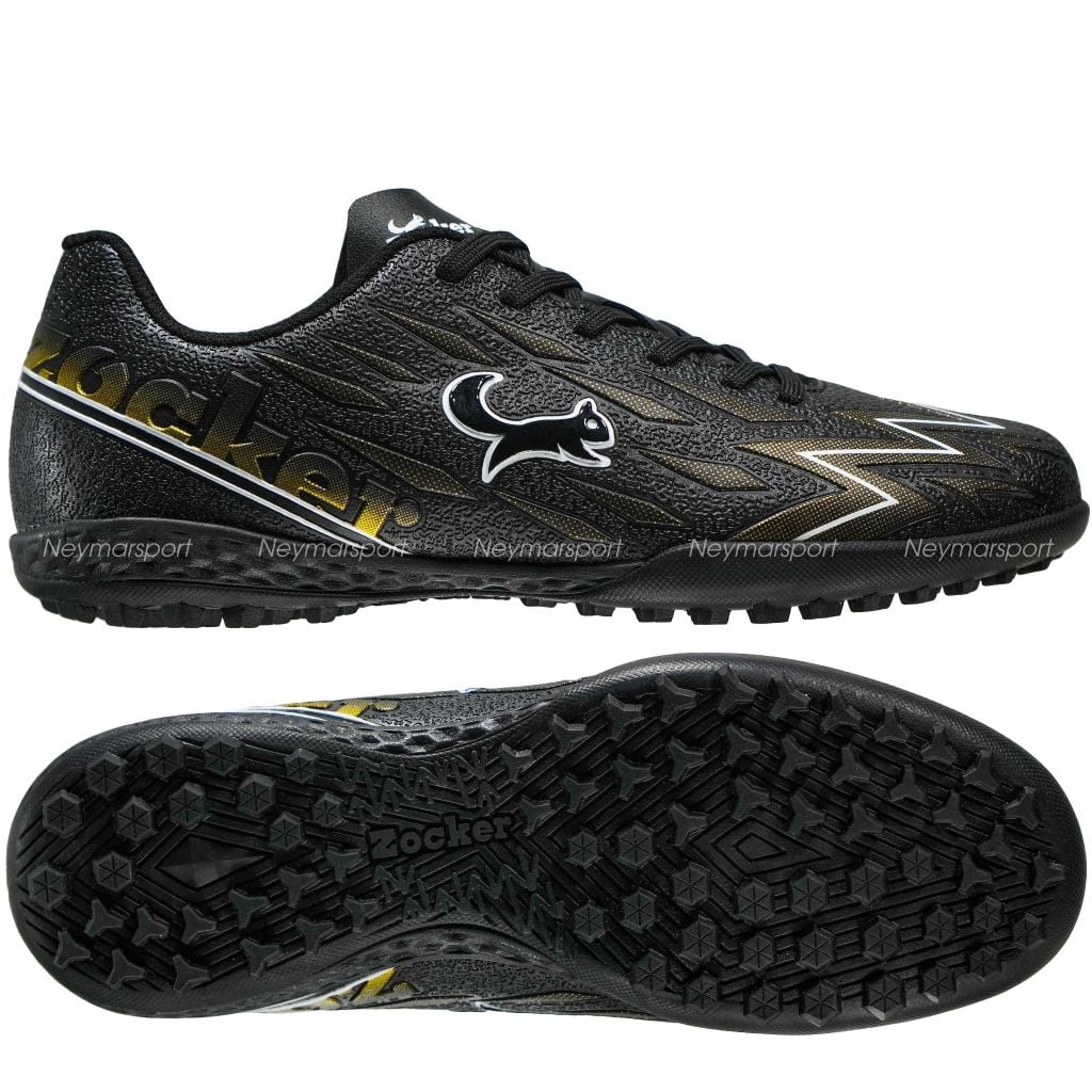Giày đá bóng cỏ nhân tạo Zocker Inspire Pro Gen 2 - Black/Gold SNS-009