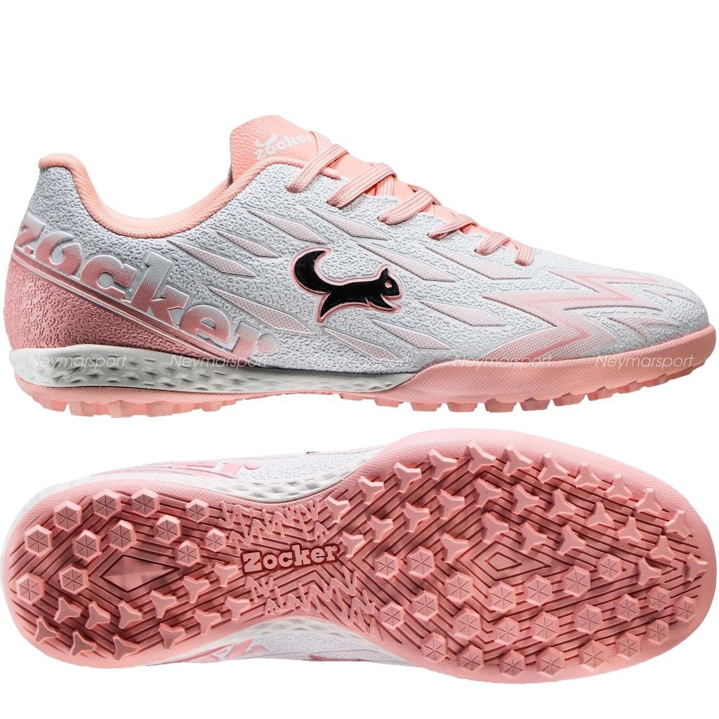 Giày đá bóng cỏ nhân tạo Zocker Inspire Pro Gen 2 - White/Pink SNS-009