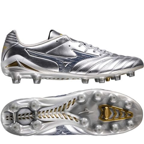 Giày đá bóng cỏ tự nhiên Mizuno Monarcida Neo III Pro FG Platinum Silver - Galaxy Silver/Cool Gray P1GA252204