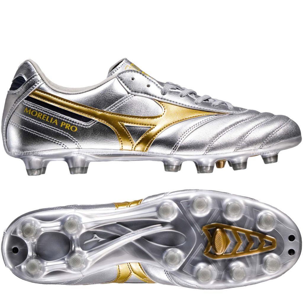 Giày đá bóng cỏ tự nhiên Mizuno Morelia II Pro FG Platinum Silver - Galaxy Silver/Cool Gray P1GA251304