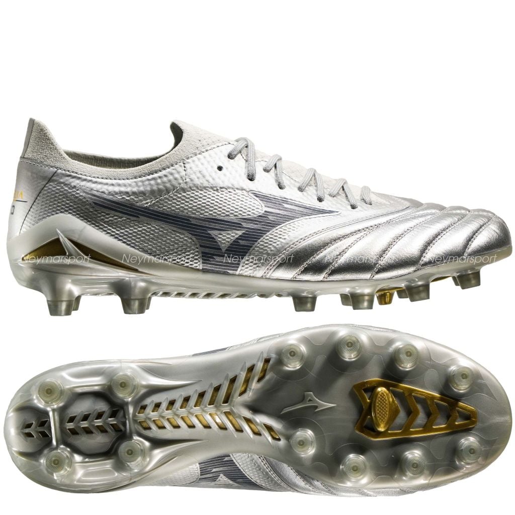 Giày đá bóng cỏ tự nhiên Mizuno Morelia Neo IV Beta Elite FG Platinum Silver - Galaxy Silver/Cool Gray P1GA254204
