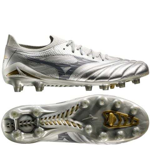 Giày đá bóng cỏ tự nhiên Mizuno Morelia Neo IV Beta Elite FG Platinum Silver - Galaxy Silver/Cool Gray P1GA254204