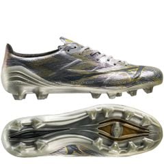 Giày đá bóng cỏ tự nhiên Mizuno Alpha II Elite FG Platinum Silver - Galaxy Silver/Gold P1GA256204