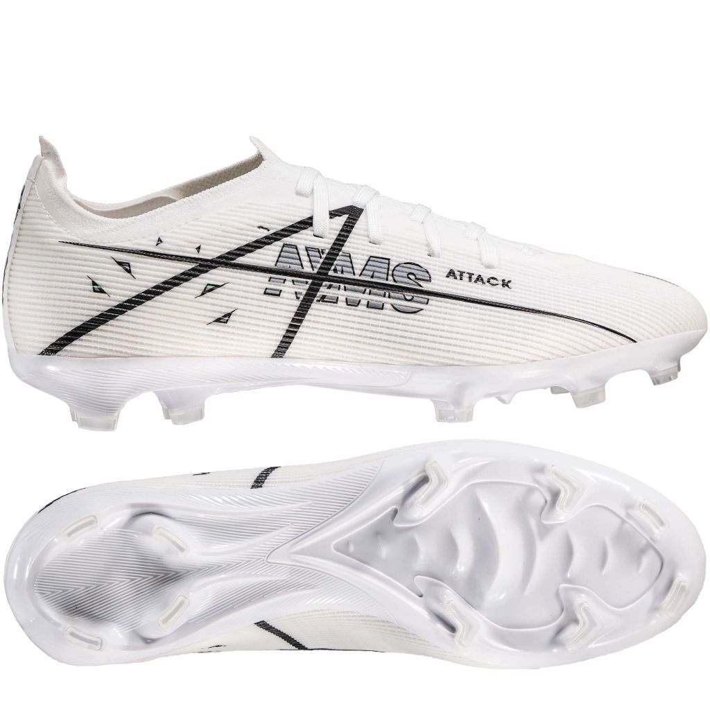 Giày đá bóng cỏ tự nhiên NMS ATTACK FG - White/Black