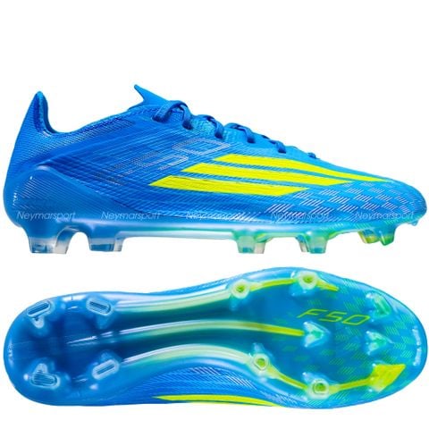 Giày đá bóng cỏ tự nhiên Adidas F50 Elite FG Ice Cold Precision - Lucid Ray Blue/Solar Yellow JR6450