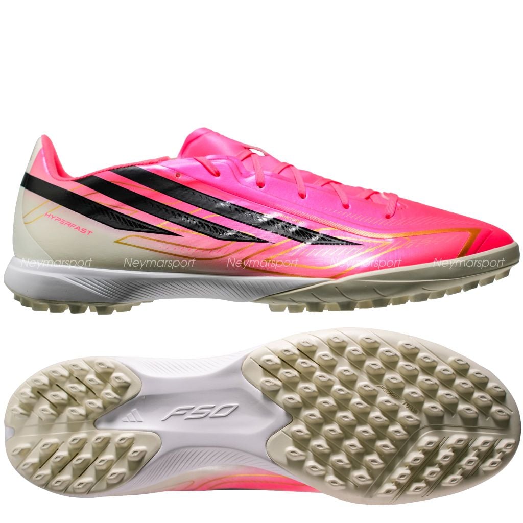 Giày đá bóng cỏ nhân tạo adidas F50 Hyperfast League TF Road to Glory - Solar Turbo/Core Black/Gold Metallic IH4582