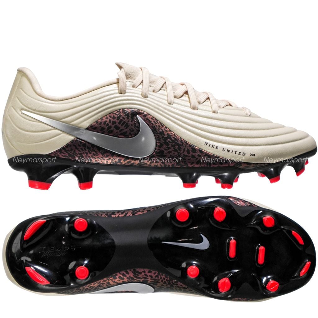 Giày đá bóng cỏ tự nhiên Nike Tiempo Maestro Academy MG United - Fossil/Metallic Silver/Burgundy Crush IO8461-201