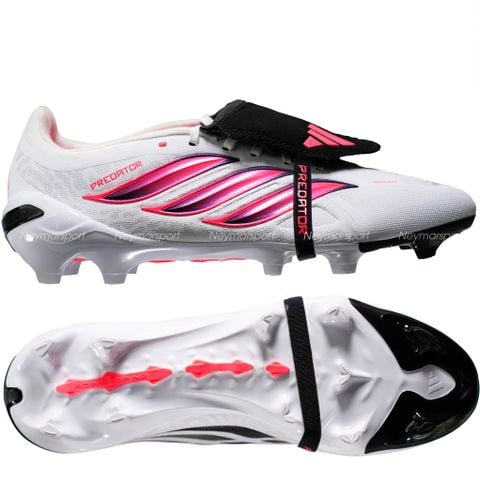 Giày đá bóng cỏ tự nhiên adidas Predator League Fold-over Tongue FG Chaos or Control - Footwear White/Solar Turbo/Core black JP6278