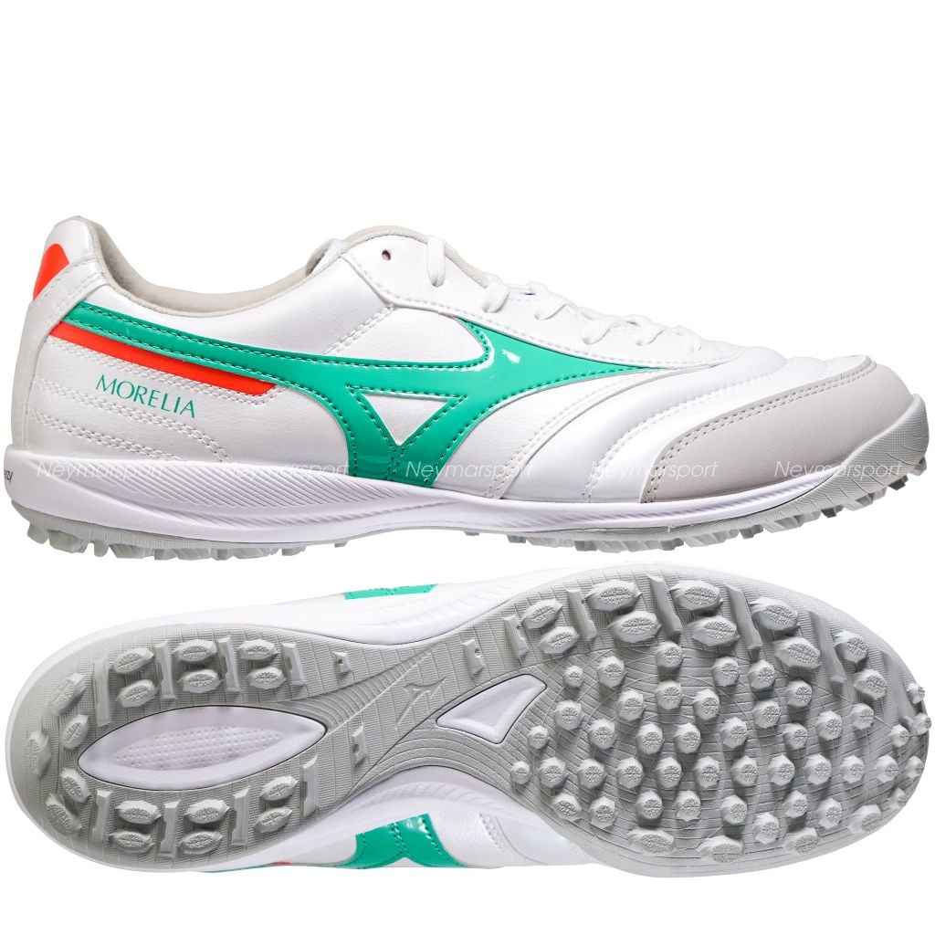 Giày đá bóng cỏ nhân tạo Mizuno Morelia Sala Pro AS TF Prism White - White/Arcadia/Lava Orange Q1GB261335