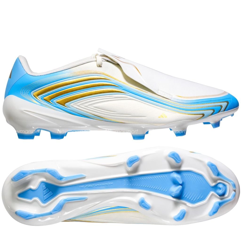 Giày đá bóng cỏ tự nhiên adidas F50 Messi League FG El Ultimo Tango - Ivory/Semi Blue Burst/Icey Blue IH1902