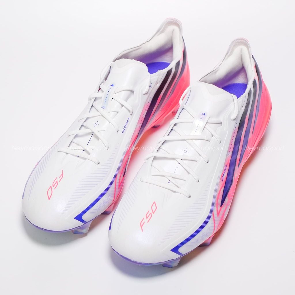 Giày đá bóng cỏ tự nhiên Adidas F50 Hyperfast Elite FG Chaos vs Control - Footwear white/Solar Purple/Solar Turbo KJ3432
