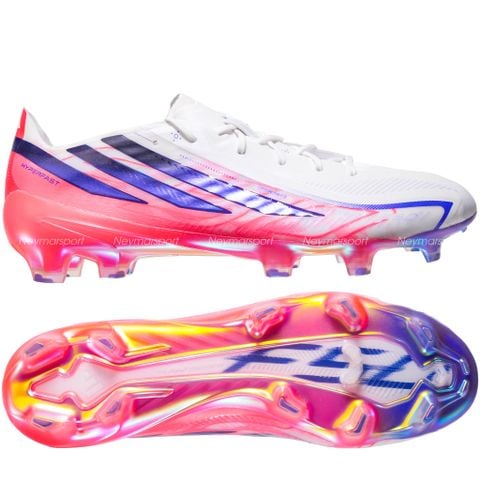Giày đá bóng cỏ tự nhiên Adidas F50 Hyperfast Elite FG Chaos vs Control - Footwear white/Solar Purple/Solar Turbo KJ3432