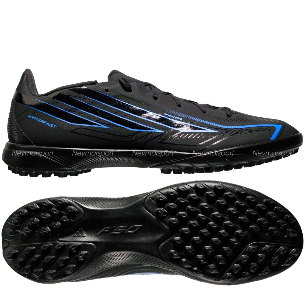 Giày đá bóng cỏ nhân tạo adidas F50 Hyperfast League TF Immortal DNA - Black/Dark Blue KJ3436