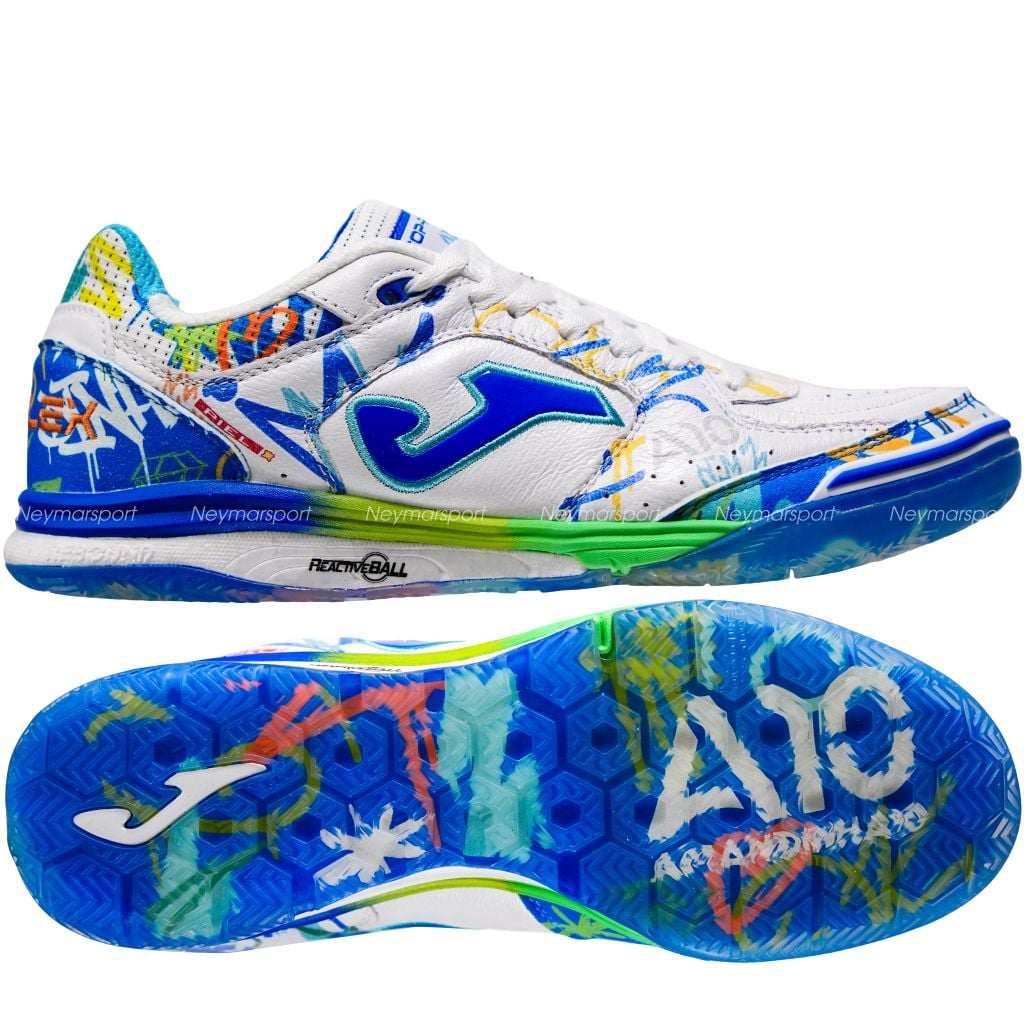 Giày đá bóng Futsal Joma Top Flex Rebound Amandinha 2699 Limited Edition IN -White/Multi Color TORW2699IN