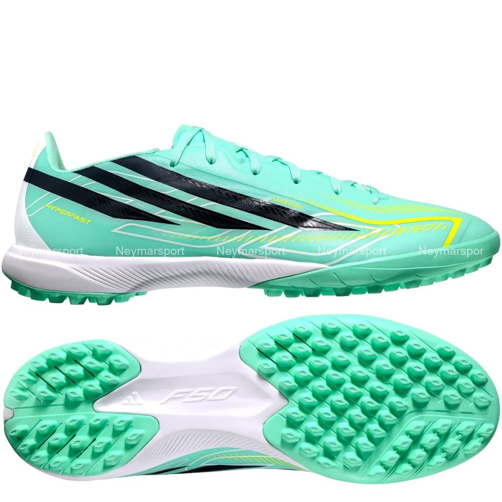 Giày đá bóng cỏ nhân tạo adidas F50 Hyperfast League TF Final Rush - Mint/Black KJ3435