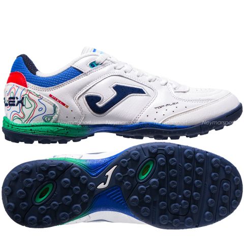 Giày đá bóng Cỏ nhân tạo Joma Top Flex 2632 TF - White/Blue TOPW2632TF