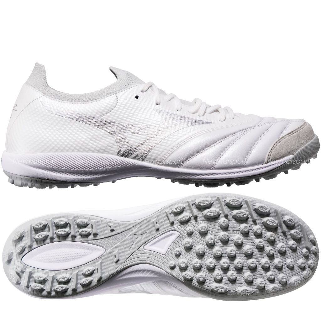 Giày đá bóng cỏ nhân tạo Mizuno Morelia Neo Sala Beta Made in Japan TF - White/Galaxy Silver version 2026 Q1GB269009