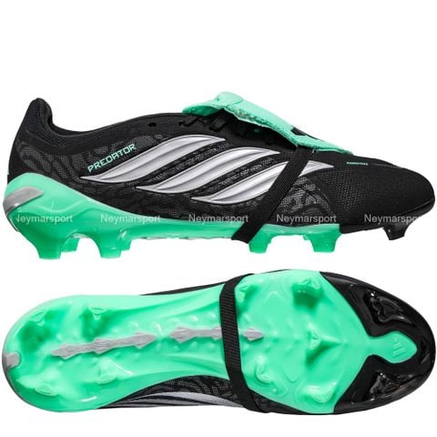 Giày đá bóng cỏ tự nhiên Adidas Predator League Fold-over Tongue FG Final Rush - Black/Mint JP6273