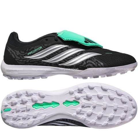 Giày đá bóng cỏ nhân tạo Adidas Predator League Fold-over Tongue TF Final Rush - Black/Mint IH7215