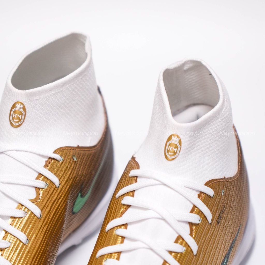 Giày bóng đá cỏ nhân tạo Nike Mercurial Superfly 11 Academy TF Mbappé Personal Edition - Metallic Gold/Green Glow IR0787-701