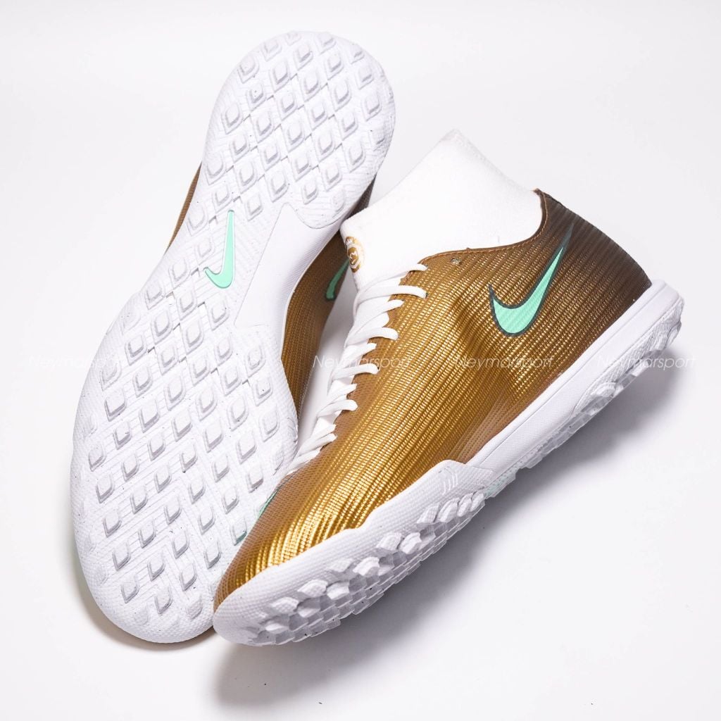 Giày bóng đá cỏ nhân tạo Nike Mercurial Superfly 11 Academy TF Mbappé Personal Edition - Metallic Gold/Green Glow IR0787-701