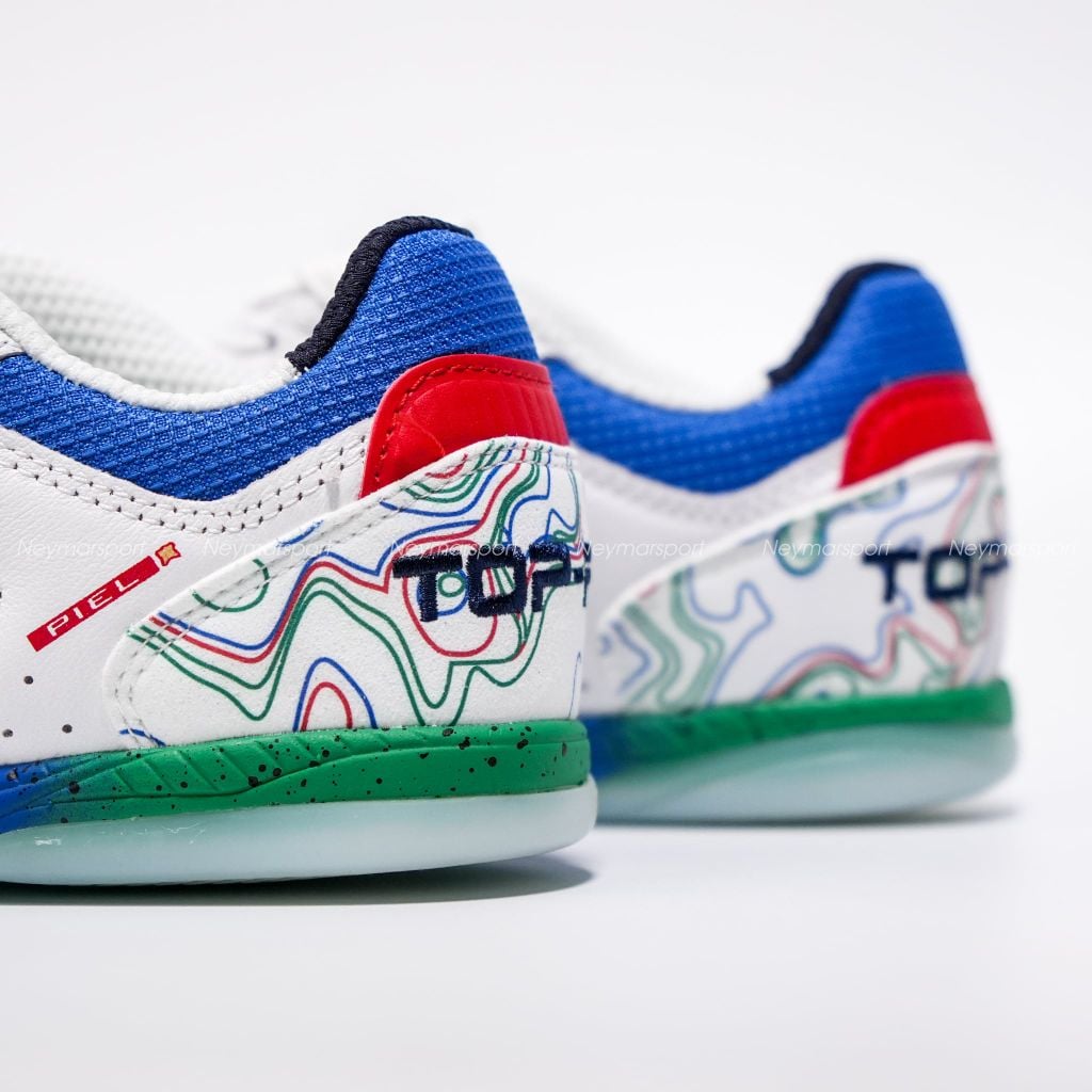 Giày đá bóng Futsal Joma Top Flex 2632 IN - White/Blue TOPW2632IN