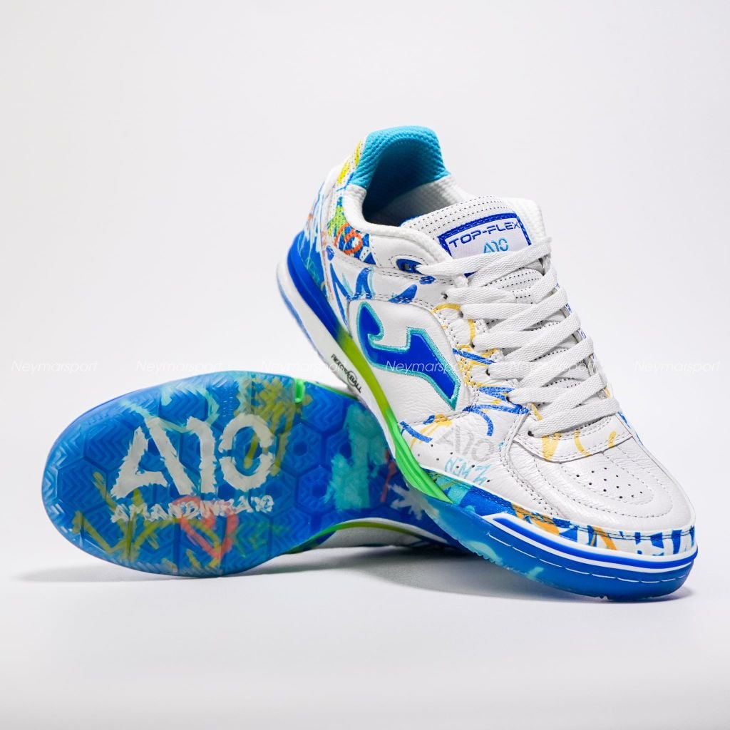 Giày đá bóng Futsal Joma Top Flex Rebound Amandinha 2699 Limited Edition IN -White/Multi Color TORW2699IN