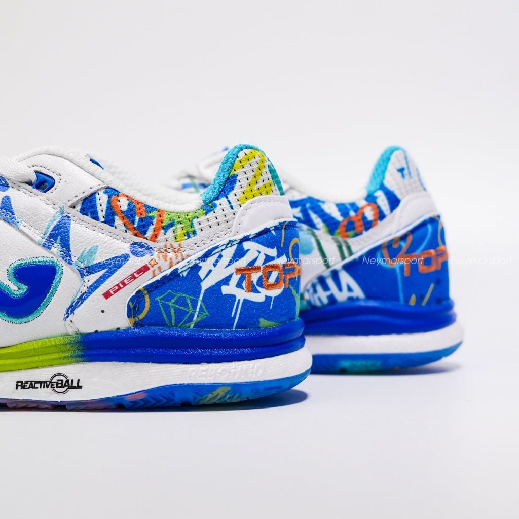 Giày đá bóng Futsal Joma Top Flex Rebound Amandinha 2699 Limited Edition IN -White/Multi Color TORW2699IN