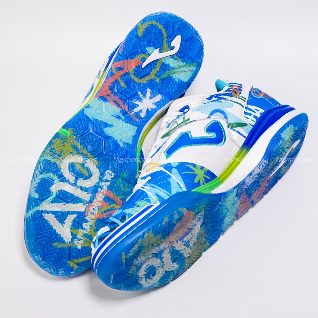 Giày đá bóng Futsal Joma Top Flex Rebound Amandinha 2699 Limited Edition IN -White/Multi Color TORW2699IN