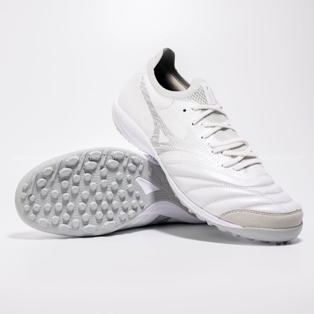 Giày đá bóng cỏ nhân tạo Mizuno Morelia Neo Sala Beta Made in Japan TF - White/Galaxy Silver version 2026 Q1GB269009