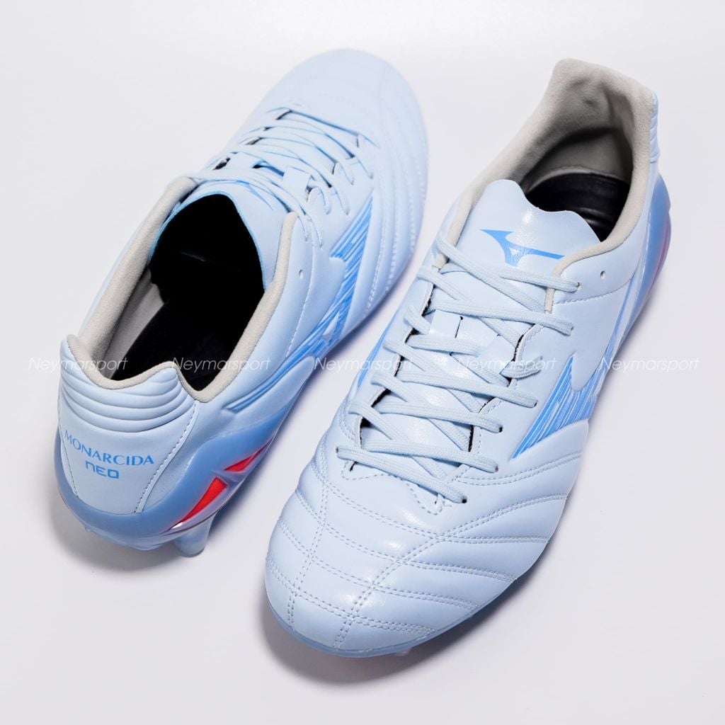 Giày đá bóng cỏ tự nhiên Mizuno Monarcida Neo III Pro FG Serene Spark - Blue Finch/Cornflower Blue/Lava Orange P1GA262222