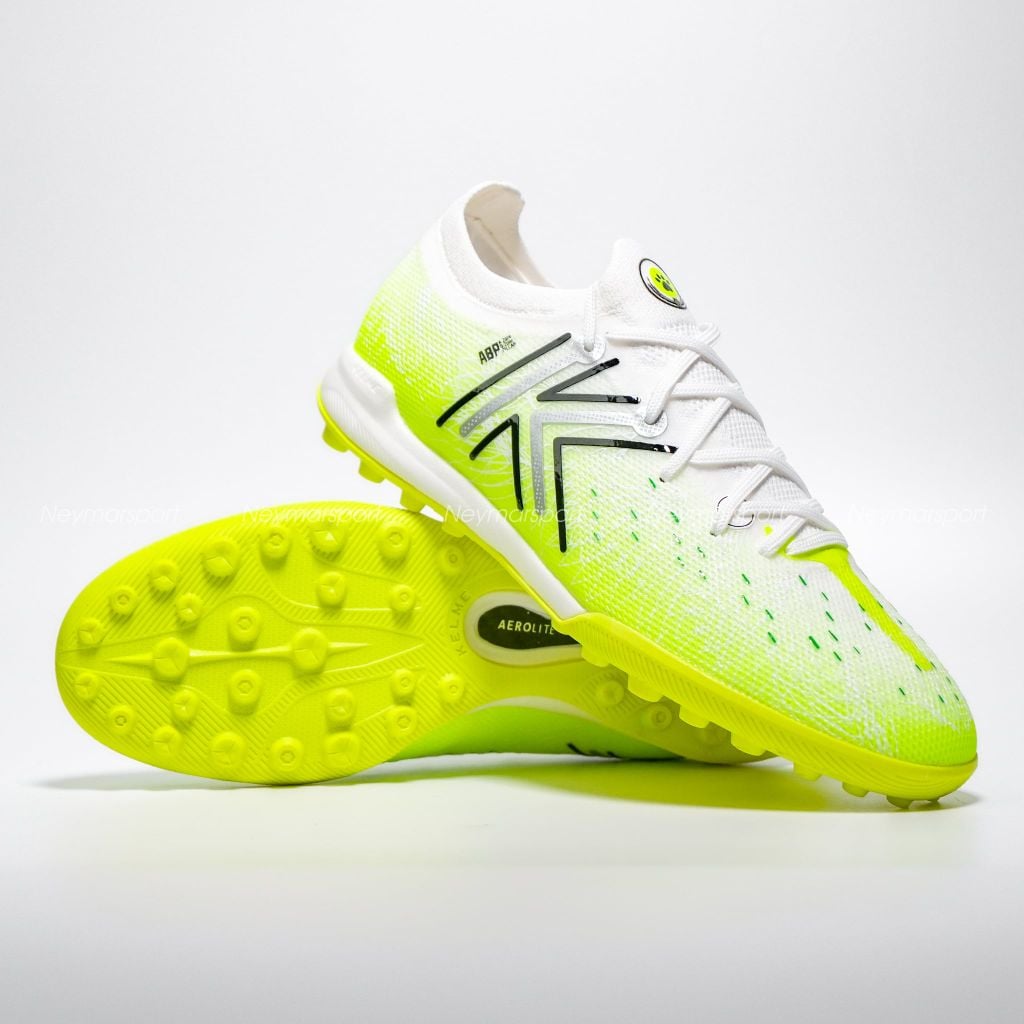 Giày đá bóng cỏ nhân tạo Kelme 5.0 TF - White/Green 9521ZX1324-105