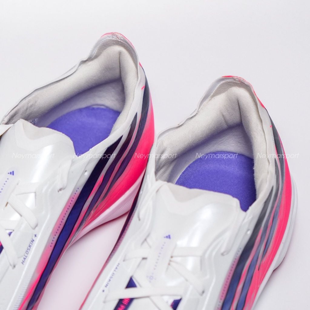 Giày đá bóng cỏ nhân tạo Adidas F50 Hyperfast Pro TF Chaos vs Control - Footwear white/Solar Purple/Solar Turbo KJ6092
