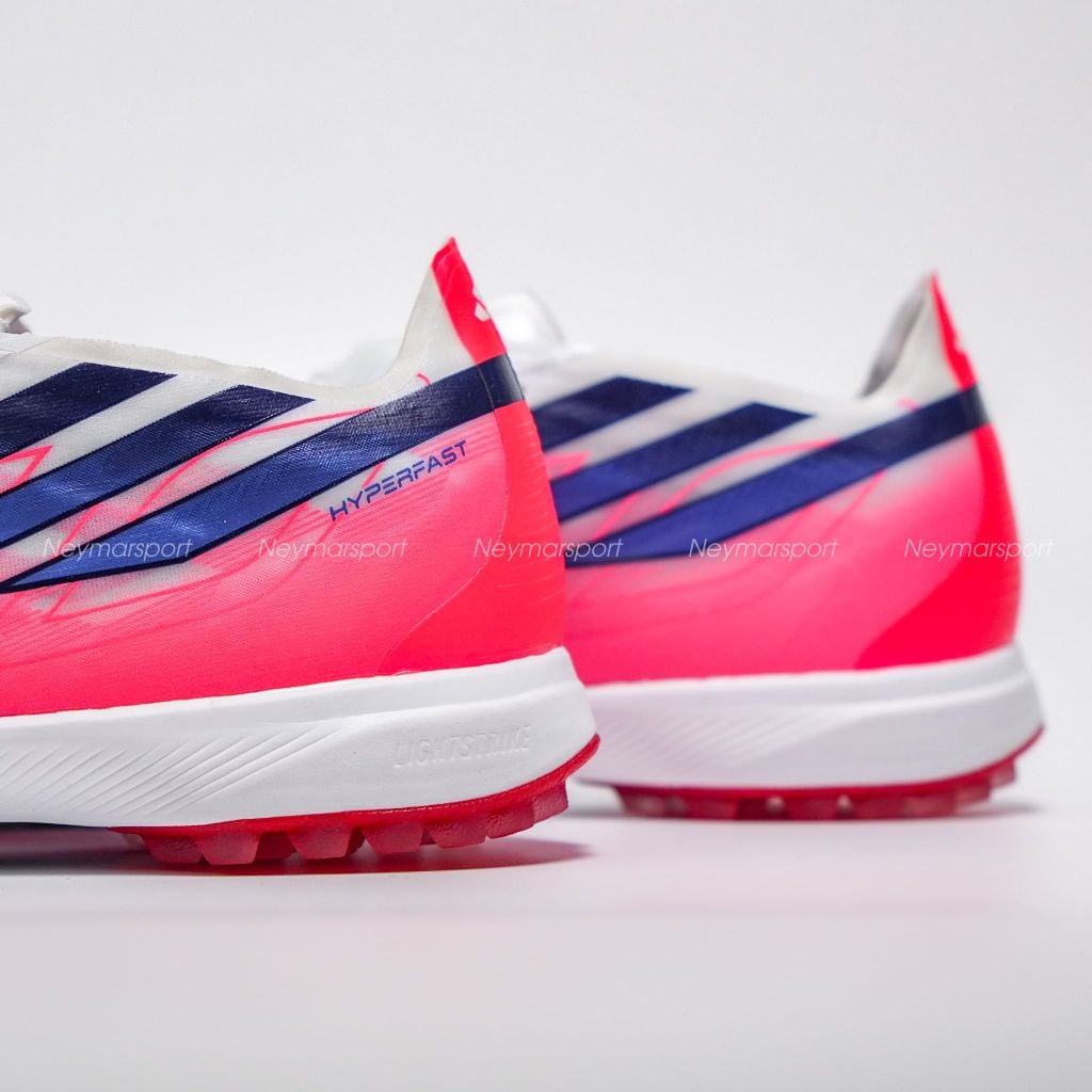 Giày đá bóng cỏ nhân tạo Adidas F50 Hyperfast Pro TF Chaos vs Control - Footwear white/Solar Purple/Solar Turbo KJ6092