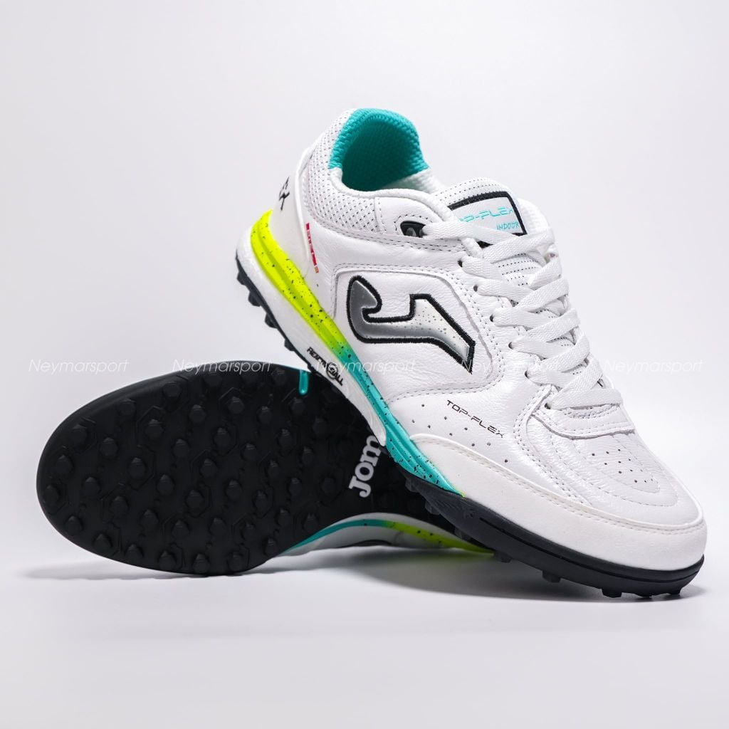 Giày đá bóng cỏ nhân tạo Joma Top Flex Rebound 2602 TF - White/Yellow/Mint TORW2602TF