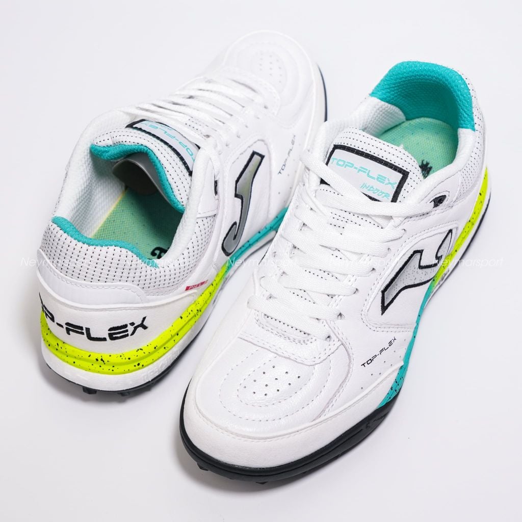 Giày đá bóng cỏ nhân tạo Joma Top Flex Rebound 2602 TF - White/Yellow/Mint TORW2602TF