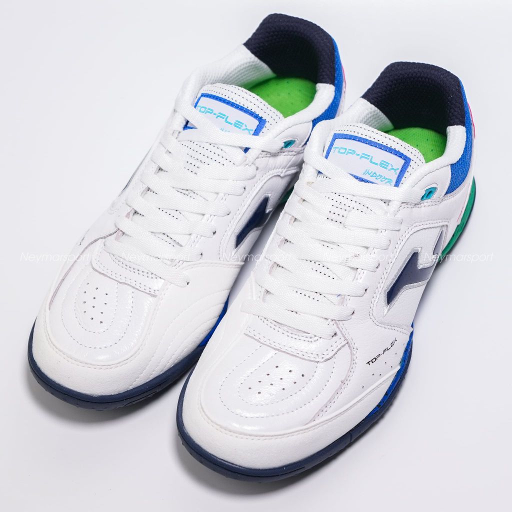 Giày đá bóng Cỏ nhân tạo Joma Top Flex 2632 TF - White/Blue TOPW2632TF