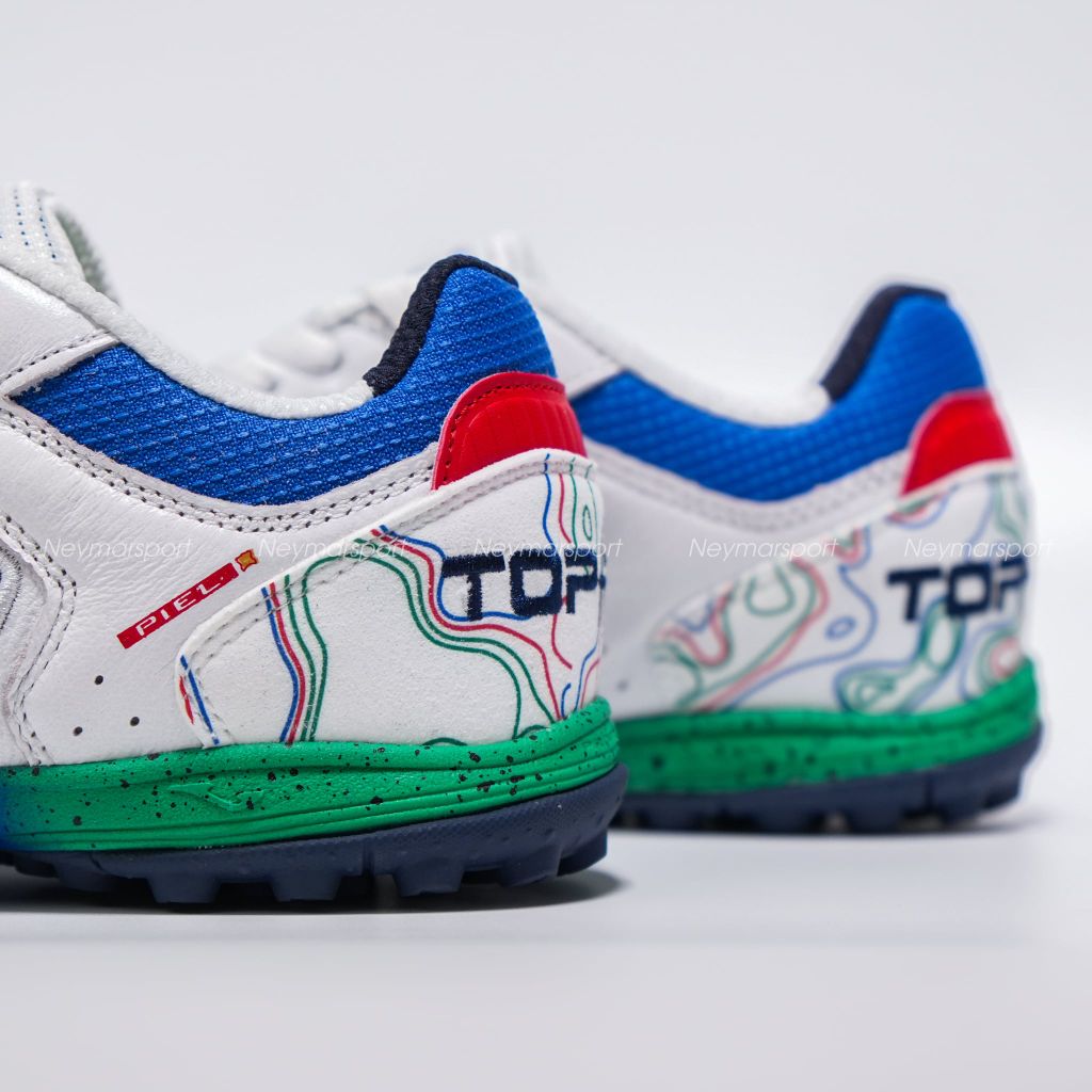 Giày đá bóng Cỏ nhân tạo Joma Top Flex 2632 TF - White/Blue TOPW2632TF