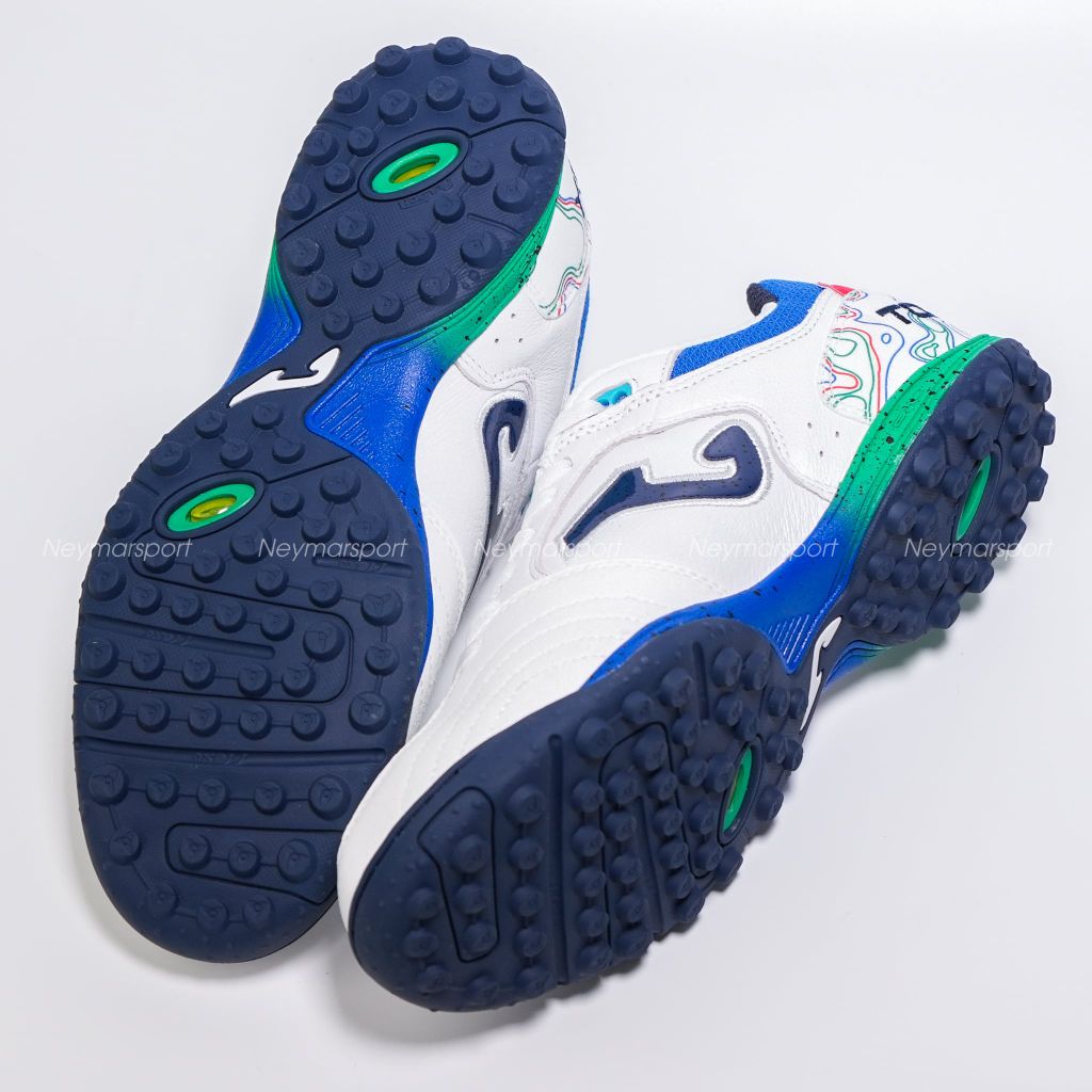 Giày đá bóng Cỏ nhân tạo Joma Top Flex 2632 TF - White/Blue TOPW2632TF