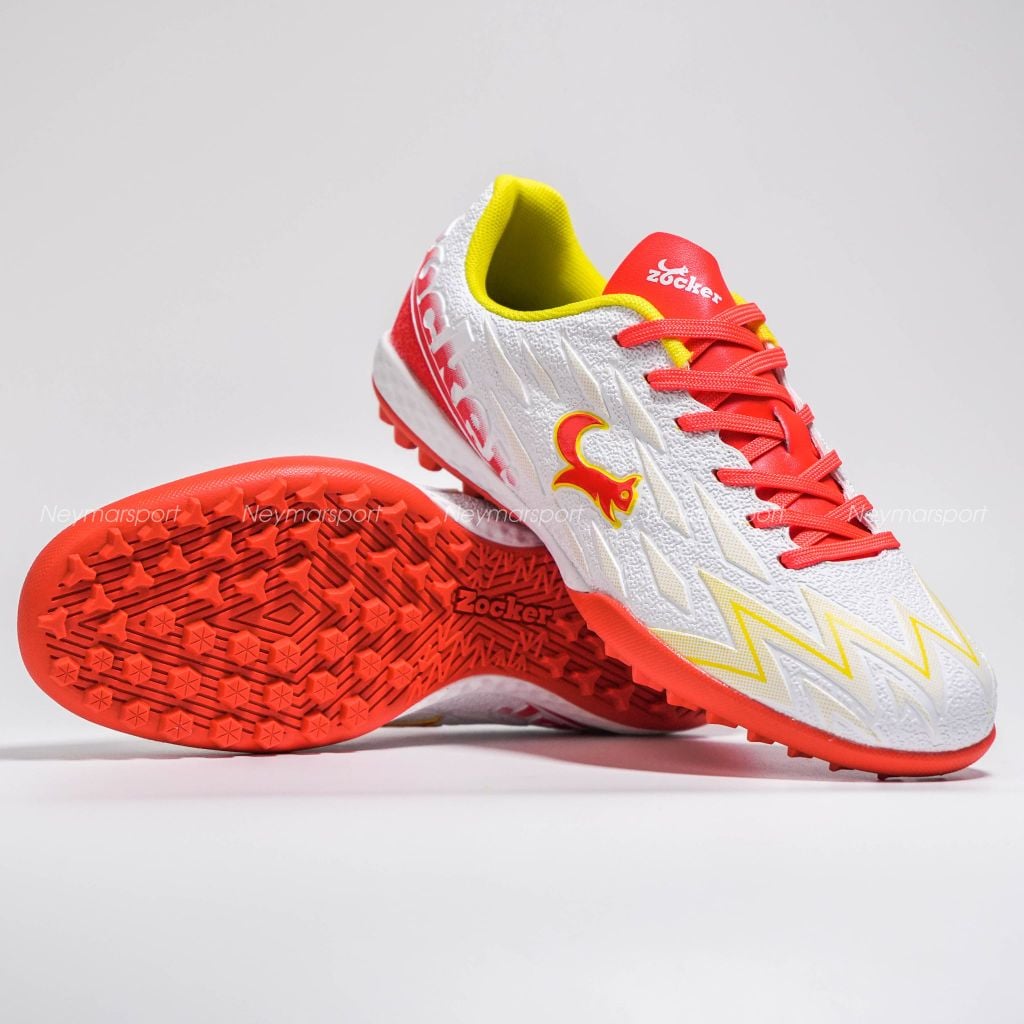 Giày đá bóng cỏ nhân tạo Zocker Inspire Pro Gen 2 - White/Yellow SNS-009